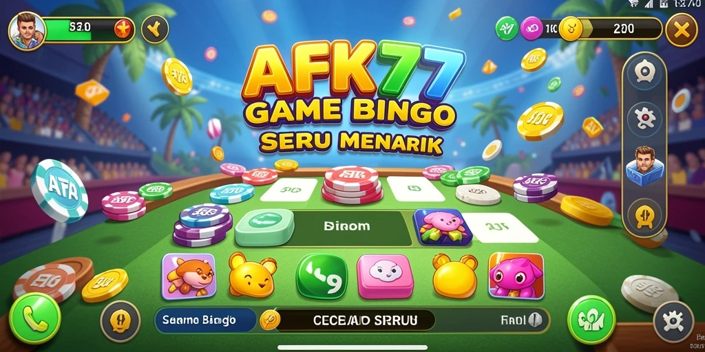 Tampilan gameplay seru dalam AFK77 yang membuat permainan Bingo semakin menarik.