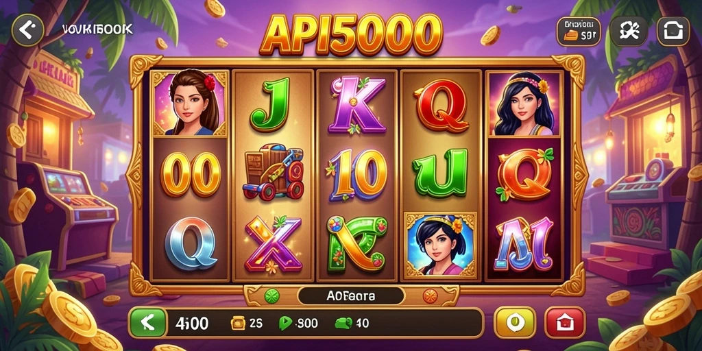 Tampilan gameplay seru dari API5000 yang penuh warna.