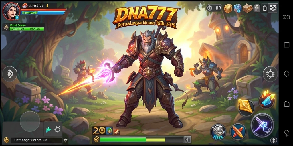Tampilan gameplay RPG menakjubkan di DNA777 dengan aksi seru.