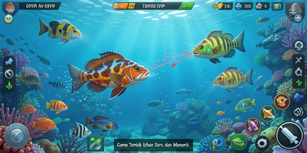 Tampilan gameplay G9VIP dengan aksi menembak ikan yang seru.