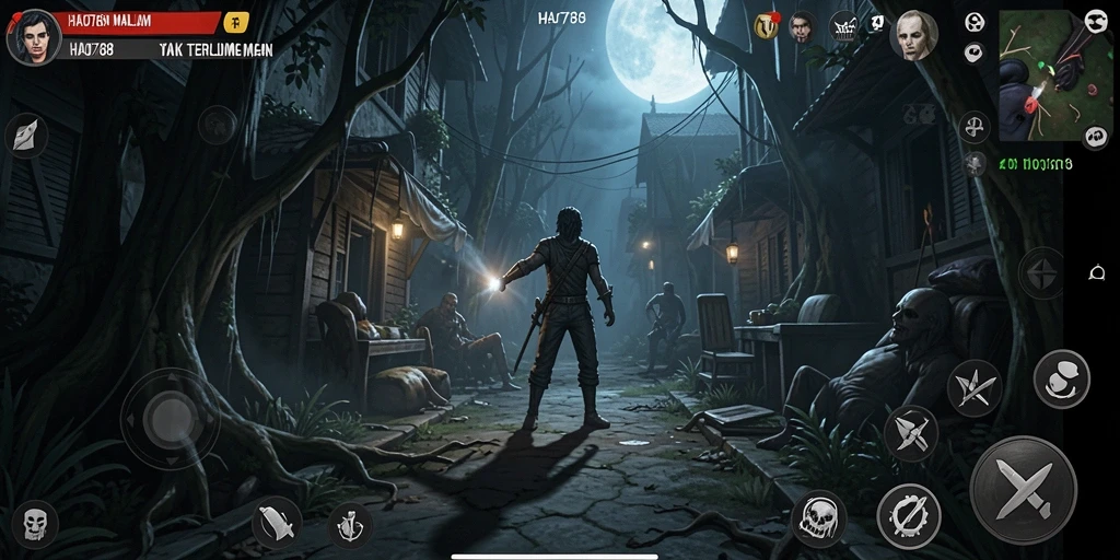Screenshot gameplay HAO788 menampilkan suasana Horror yang menegangkan.