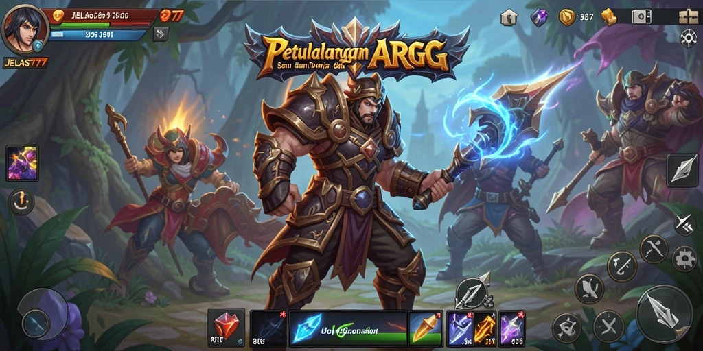 Tampilan gameplay ARPG JELAS777 yang penuh aksi dan petualangan.