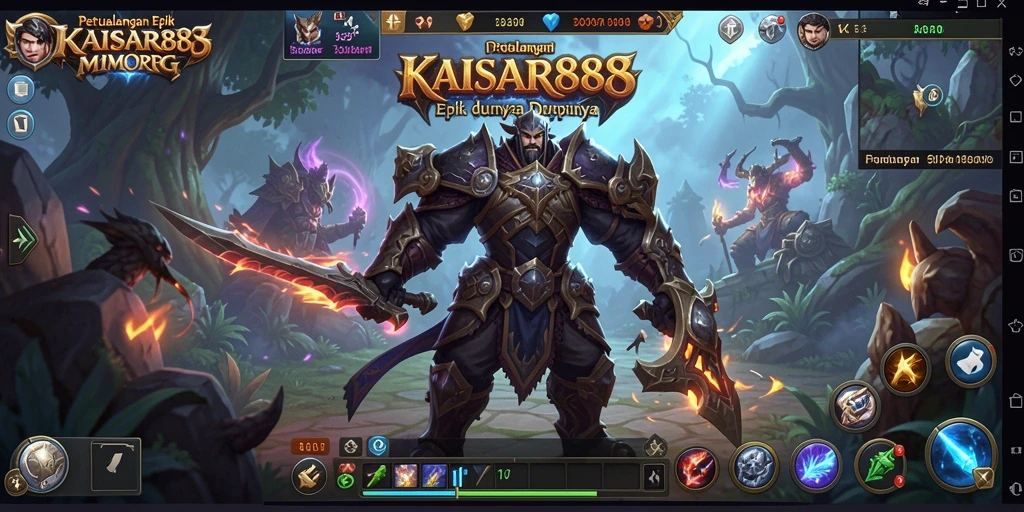 Tampilan gameplay epik di dunia KAISAR888 yang memukau.