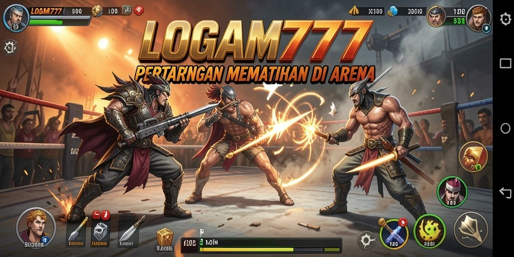 Tampilan gameplay LOGAM777 yang intens dan menarik.