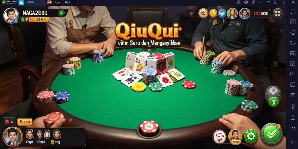 Tampilan gameplay QiuQiu yang menegangkan dan menarik.