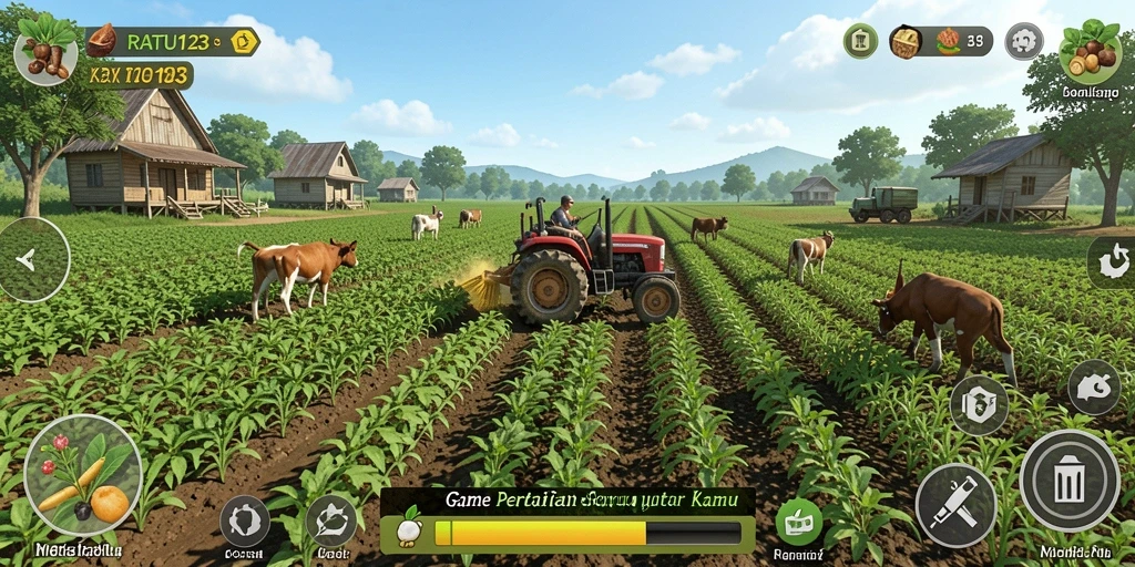 Tampilan gameplay <strong>RATU123</strong> yang menarik saat bercocok tanam.